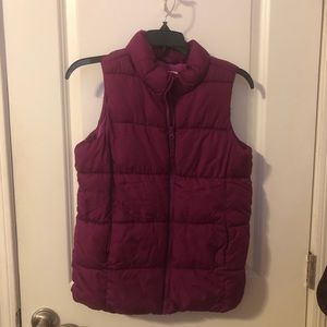 Old Navy Kids XL/TG (14) plum/purple zip up vest